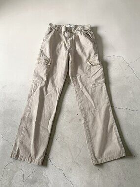 MNG Tan Cargo Straight Leg Pants Size US 2